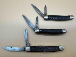 LOT OF 3 POCKET KNIVES WITH 2 BLADES