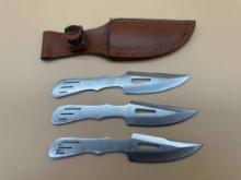 PERFECT POINT SET OF 3 THROWING KNIVES 3" BLADE