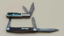 SABRE POCKET KNIFE LOT - TRI BLADE HAS NICK IN SMALL BLADE