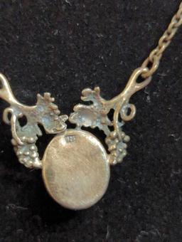 2 NECKLACES STERLING CHARM STATE OF WASHINGTON