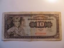 Foreign Currency: 1965 Yugoslavia 10 Dinars
