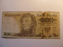 Foreign Currency:  1982 Poland 500 Zlotych