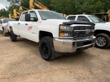 2016 Chevrolet 2500HD Crew Cab Pickup, 4wd, 6.0L Gas, Approx 360K Miles, S#