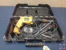 DeWalt...Electric VSR Hammer Drill 1/2in. - DW505 w/Plastic Case and Drill Bits