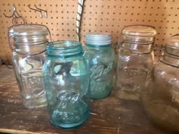 Group of Vintage Glass Jars