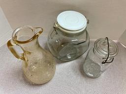 Group of 3 Vintage Glass Items