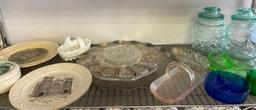 Shelf Lot of Dishes and Glassware