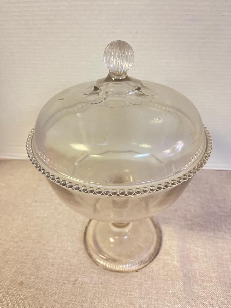 Vintage Glass Lidded Container