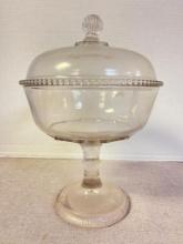 Vintage Glass Lidded Container