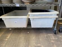Group of Plastic Restaurant Bus Tubs
