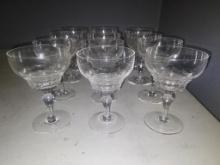 Twelve King Cole Cut Crystal Stemmed Wine Glasses