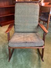 Vintage MCM Wooden Rocking Chair