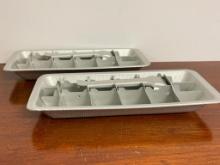Pair of General Electric Aluminum Ice Trays