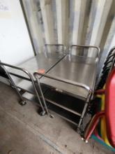 (2) 3-Tier Steel Rolling Cart