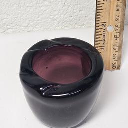 Purple Art Glass Votive Candle Holder