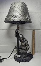 At Battles End Sculptural Knight Lamp