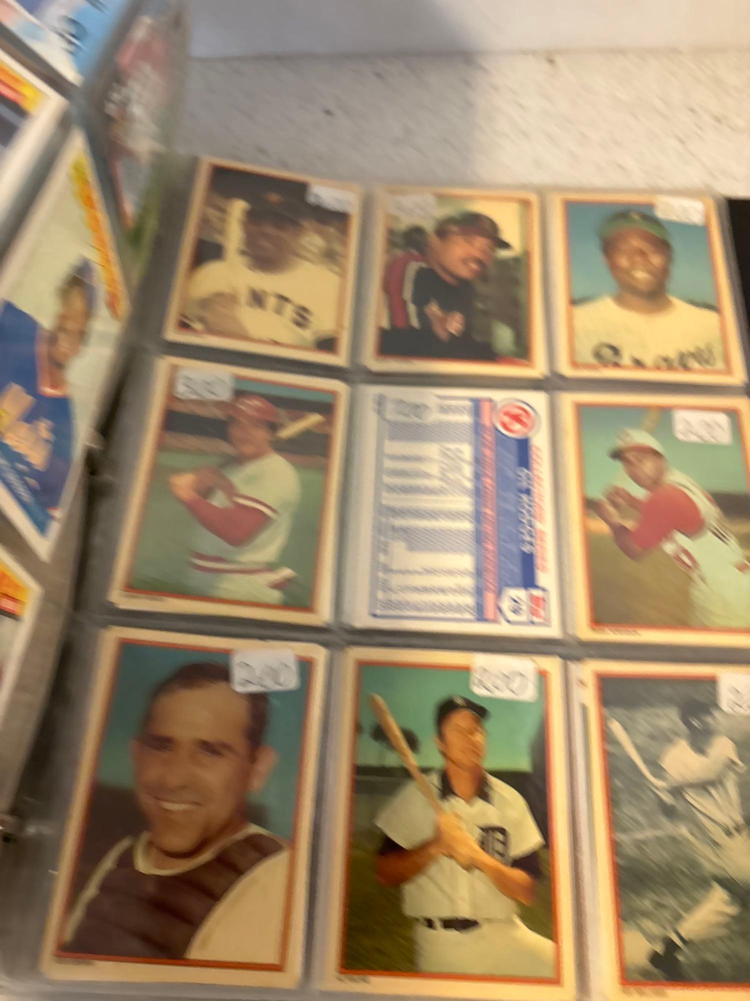 three ring binder full of baseball cards