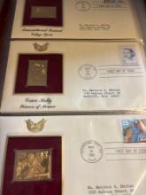 Golden replicas of United States stamps