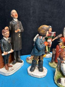 10 Saturday evening Norman Rockwell figurines