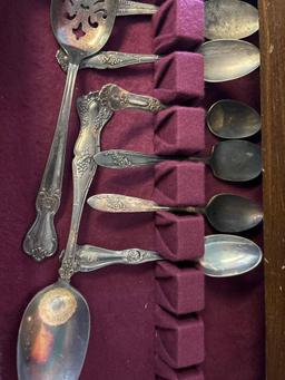 Silver plate flatware in chest