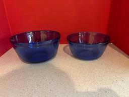 antique mixing bowl Blue anchor hocking mixing bowls