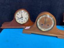 Pair of a wind up clocks, Howard Miller, and one from England