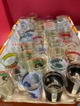 large collection of Kentucky Derby glasses