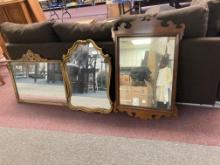 3 vintage mirrors