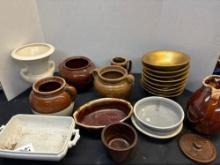 made in Italy bowls brown stoneware