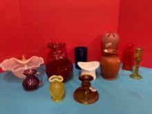 Vintage colorful glassware Fenton Murano more