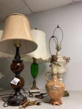 Lots of 4 vintage lamps