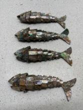 vintage iridescent abalone jointed fish