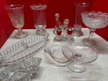 Glass and crystal pieces