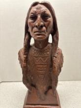 nicely carved Indian 17 inches tall