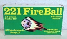 Full Box Old Western Scrounger .221 Fire Ball 45 gr. Nosler BT Cartridges Ammunition...