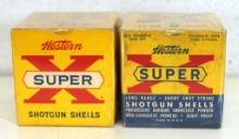 2 Different Full Vintage Boxes Western Super X .410 Ga. 2 1/2" Shotshells Ammunition...