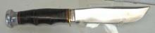 Union Cutlery Ka-Bar Fixed Blade Hunting Knife with Leather Sheath - 9 1/4" Overall...