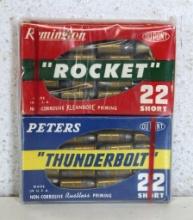 Vintage Full Sealed...Chiclet Pack Remington "Rocket" .22 Short and Vintage Full Sealed Chiclet Pack