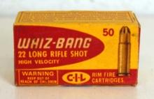 Full Vintage Box C-I-L Whiz Bang .22 LR Shot High Velocity Cartridges Ammunition...