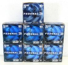 6 Full Boxes Federal Top Gun Sporting 28 Ga. 8 Shot and 1 Full Box Federal 28 Ga. 7 1/2 Shot Game