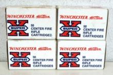 4 Full Boxes Winchester Western .22 Hornet 46 gr. HP Cartridges Ammunition...