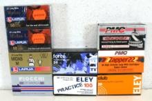 9 Full Boxes .22 LR Cartridges Ammunition - Lapua, Midas, Eley Club, Eley Force, Eley Practice, PMC