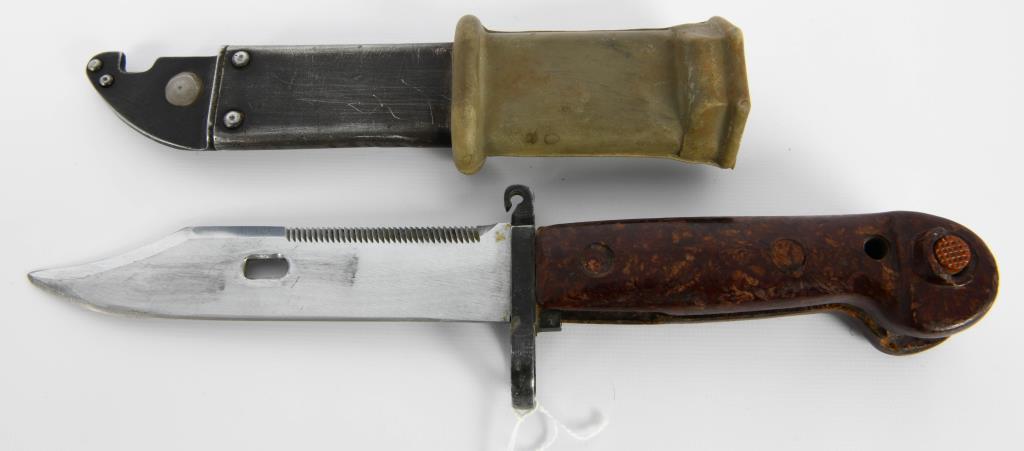 Romanian Bakelite Handle Bayonet & Scabbard
