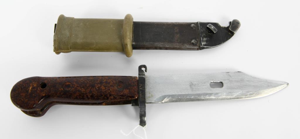 Romanian Bakelite Handle Bayonet & Scabbard