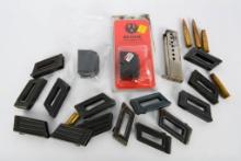 Various items:steyr Clips P.38 Mag, Ruger Mags &