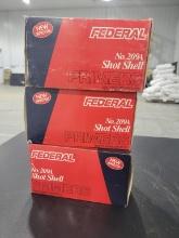 Shot Shell Primers Three full boxes of shot shell primers, Federal brand, No 209A.  Total of 3,000 p