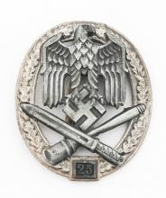 WWII GERMAN GENERAL ASSAULT BADGE 25 CLASS