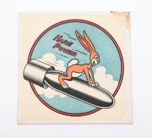 WWII USAAF 852nd BOMB SQUADRON "HARE POWER" PATCH