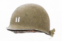 WWII - KOREA US ARMY NAMED CAPT M1 COMBAT HELMET