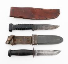 WWII USN MK1 UTILITY KNIVES by CAMILLUS & COLONIAL